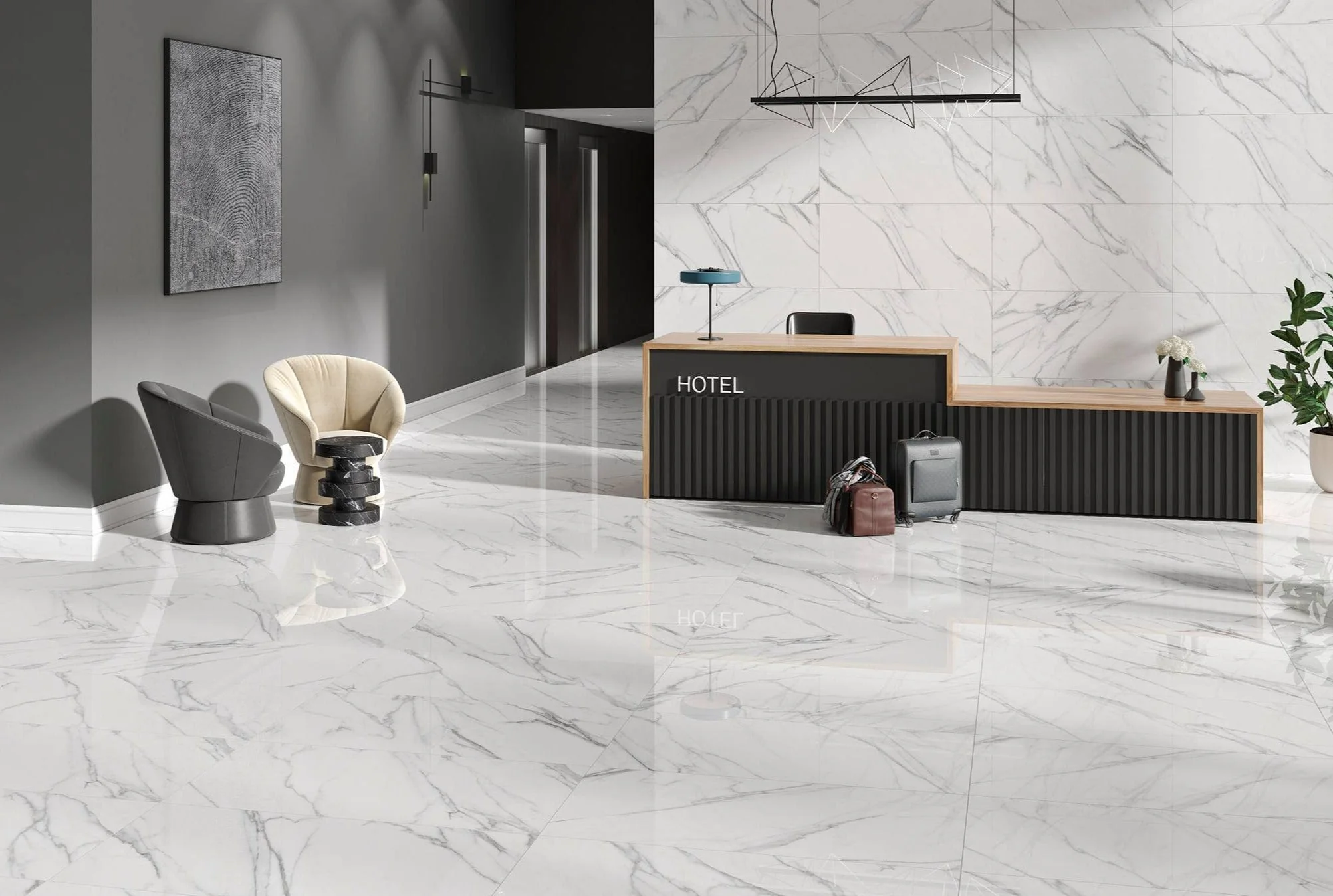 Aston White Blank 60x120 CM Klinker