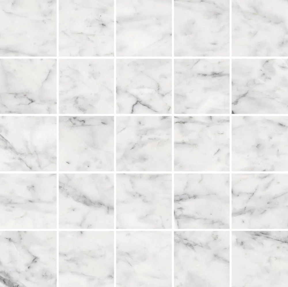 Carrara Marmor Matt 5x5 CM Mosaik