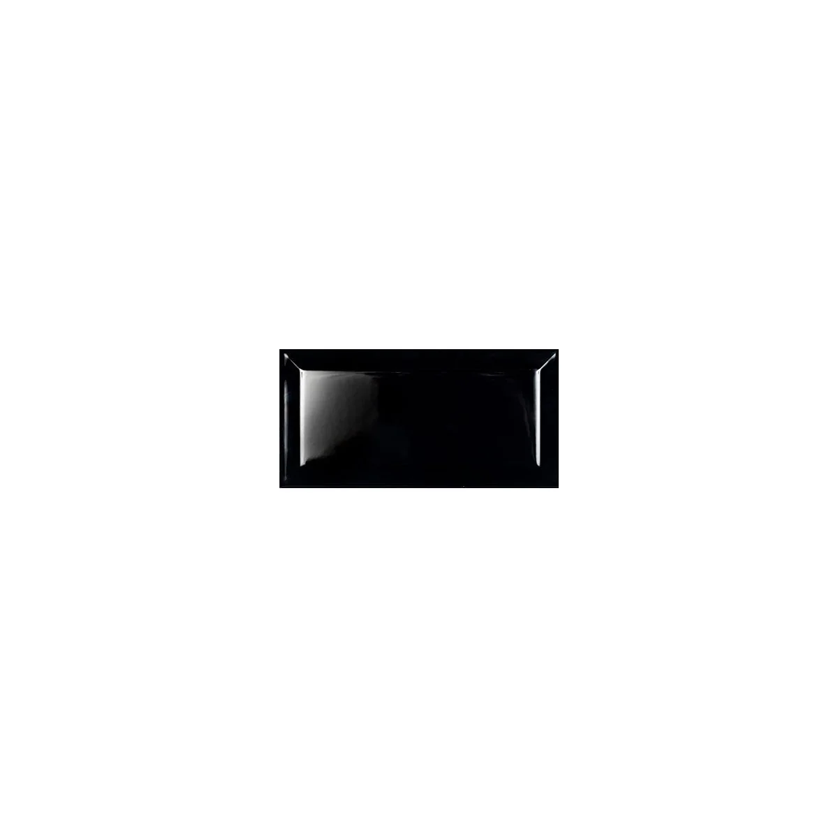 Fasad Svart Blank 10x20 CM Kakel