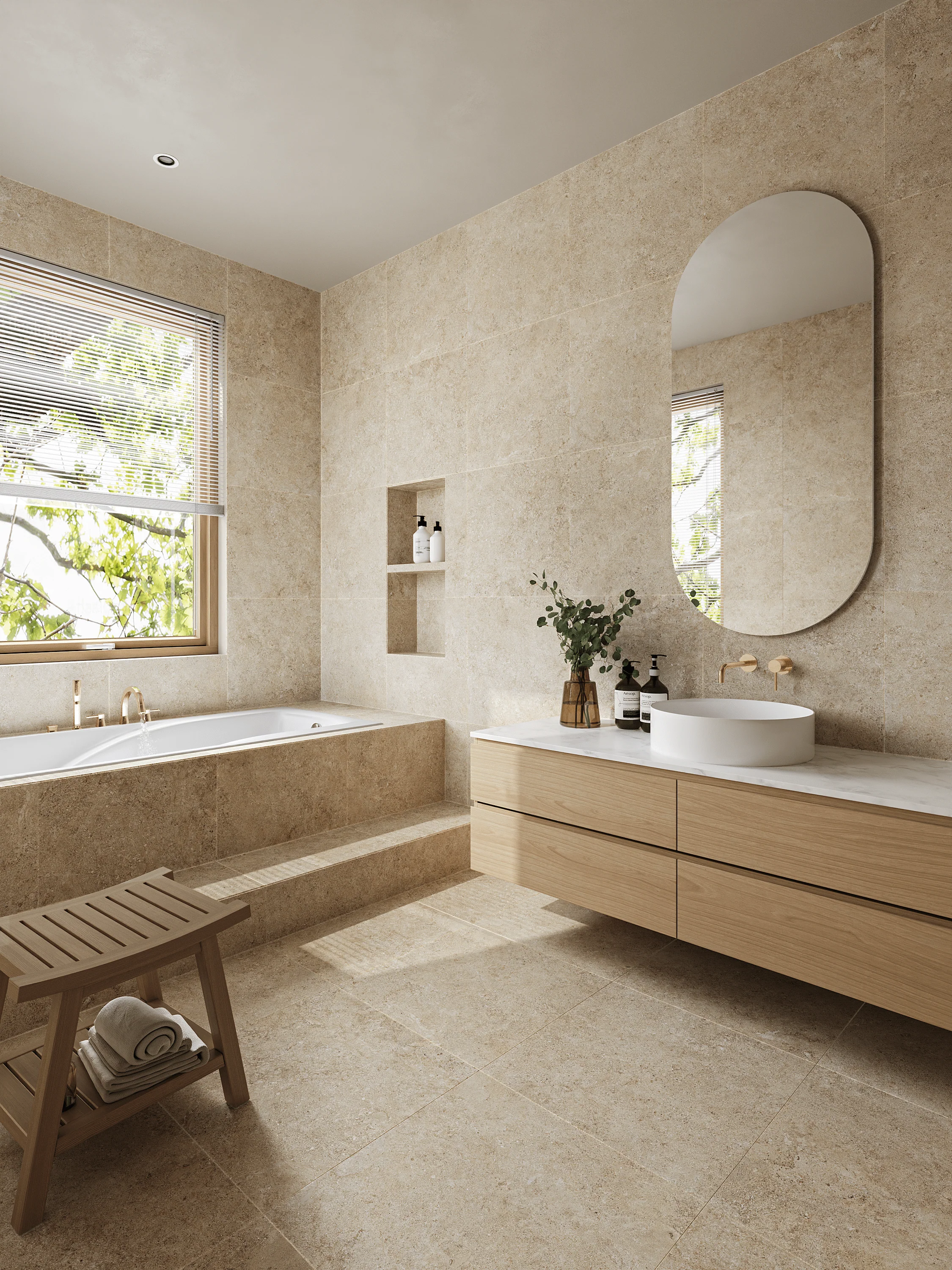 Gute Kalksten Beige 60x60 CM Klinker