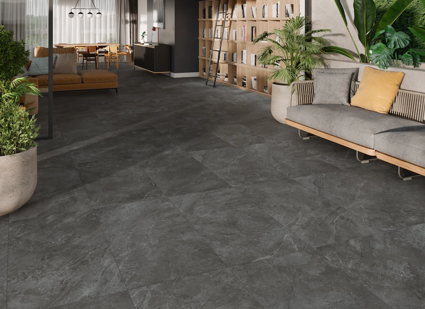 Indic Anthracite Rect. 60x60 CM Klinker - Image 2