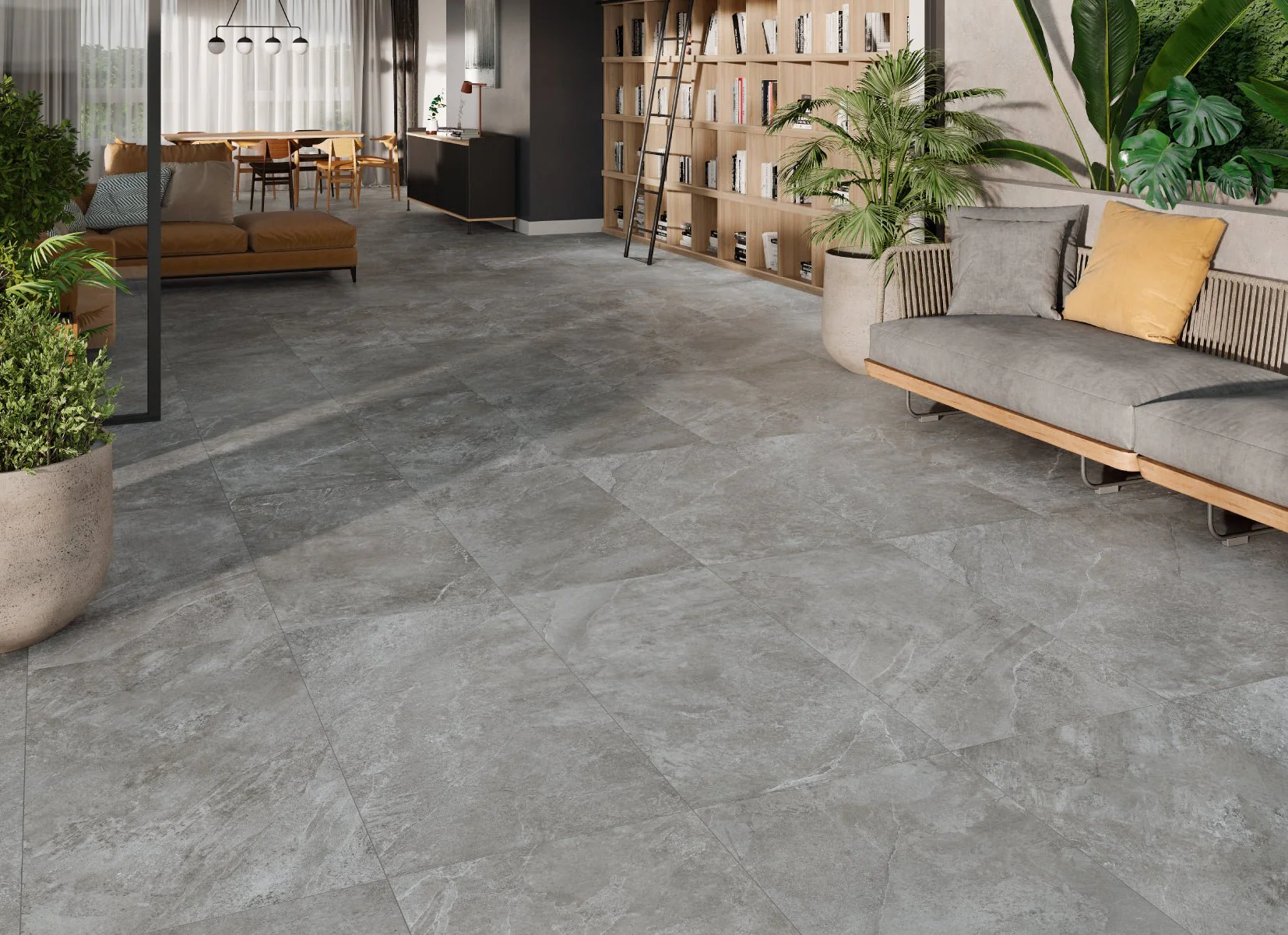 Indic Grey Rect. 60x120 CM Klinker