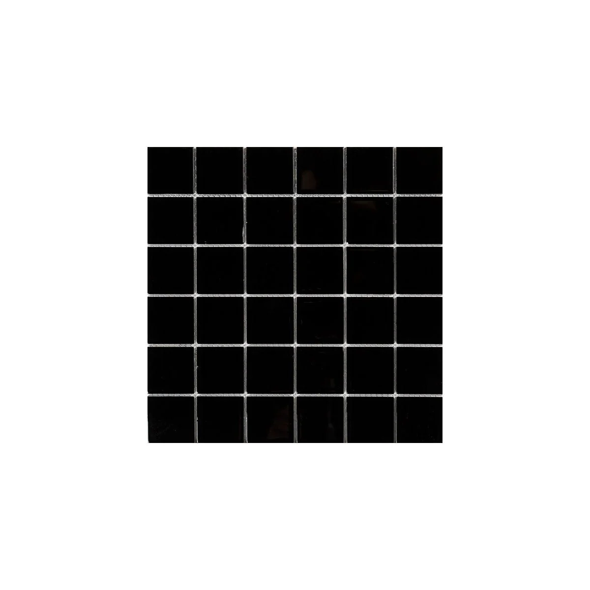 Kristall Svart 48×48 MM Mosaik