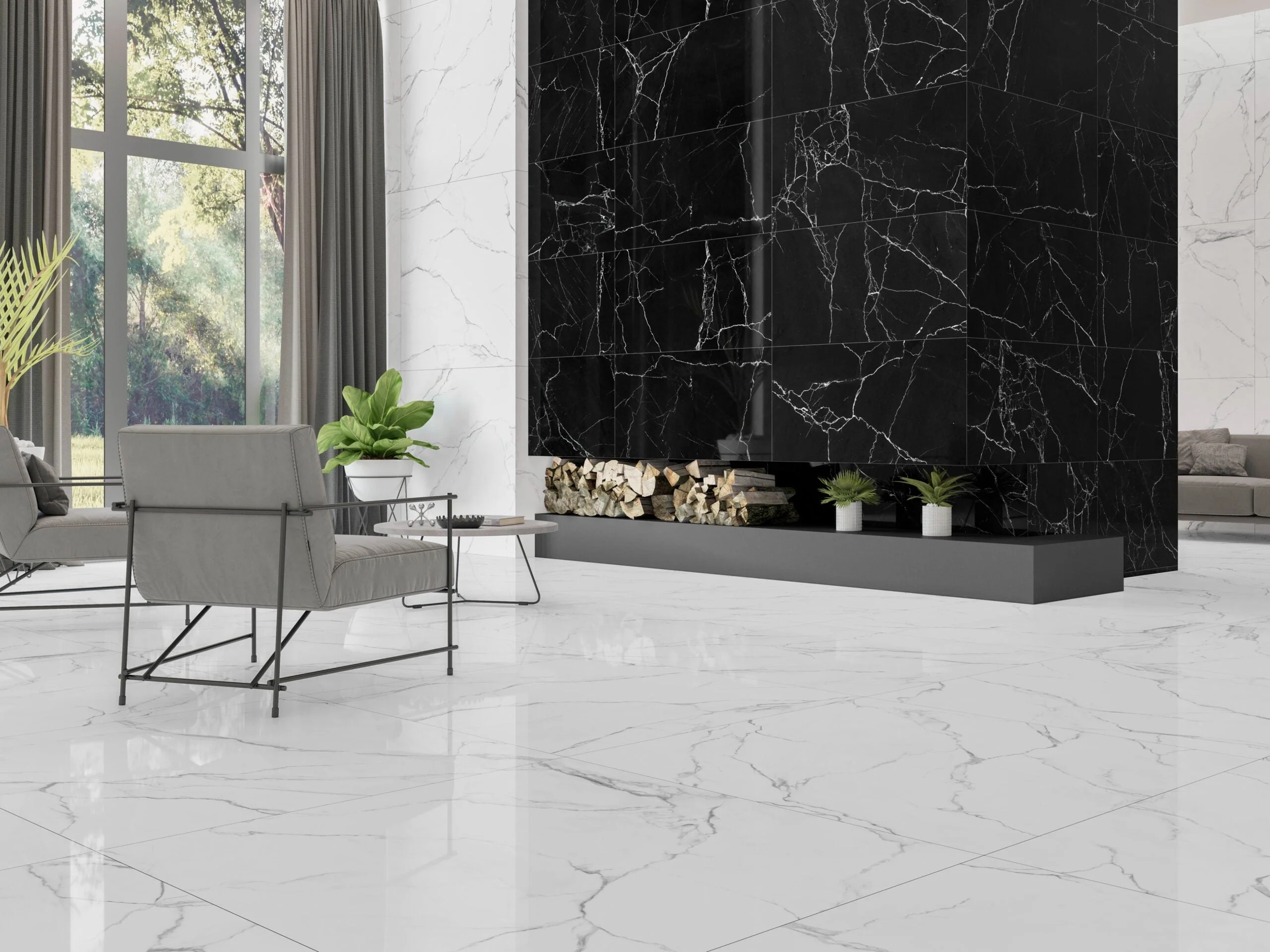 Marmor Black 60x120 CM Blank Klinker