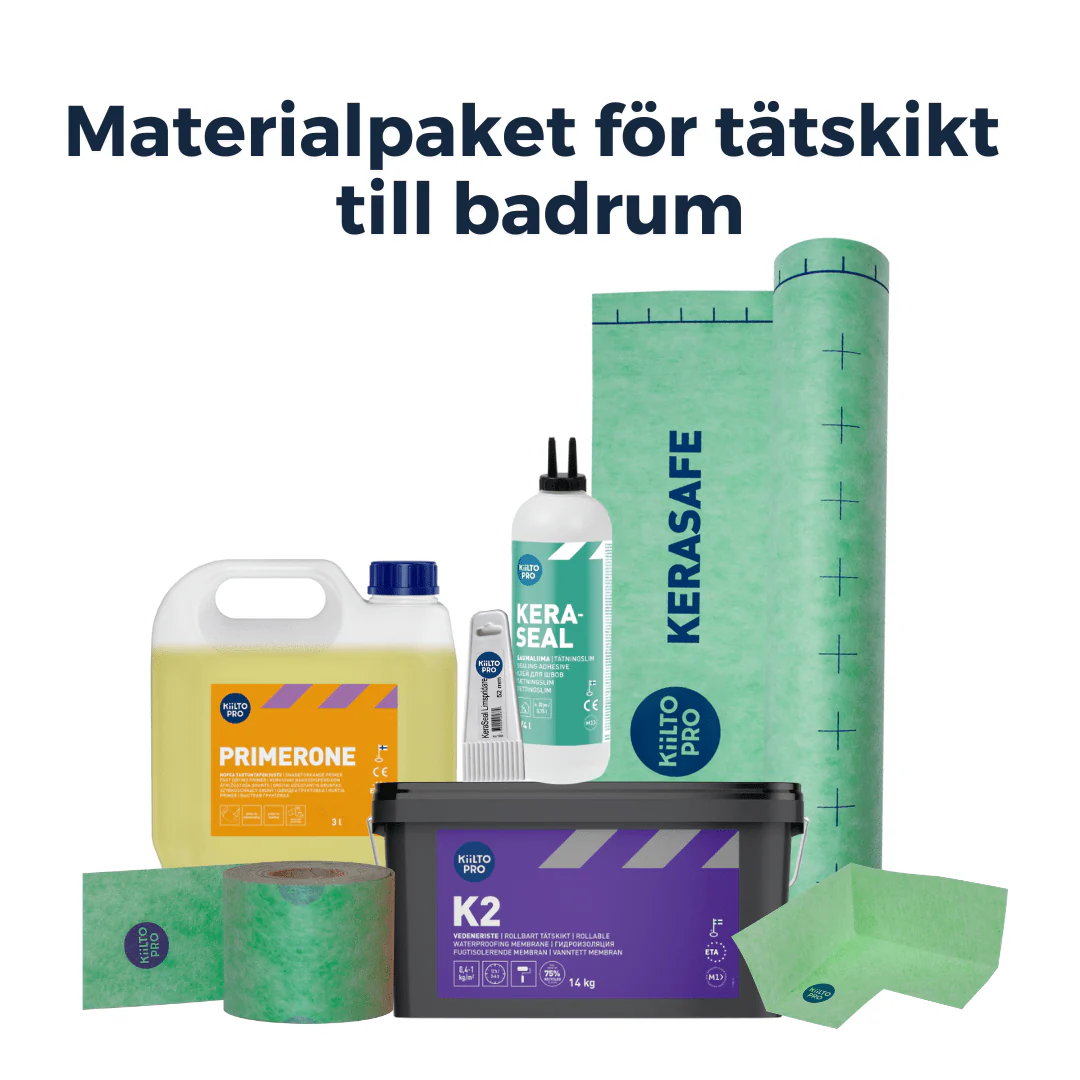 Materialpaket tätskikt för badrum 5 kvm Kiilto