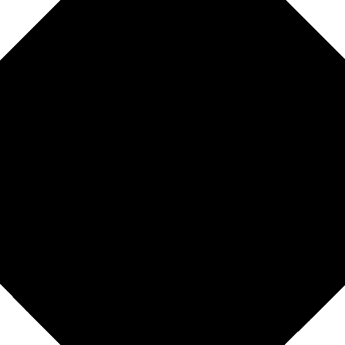 Octogono Negro 31,6x31,6 CM Klinker