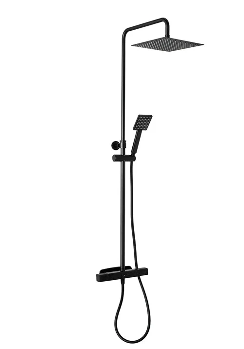 Takdusch Mix Slim Square 160CC Svart med 300x300 duschhuvud Hafa - Image 3
