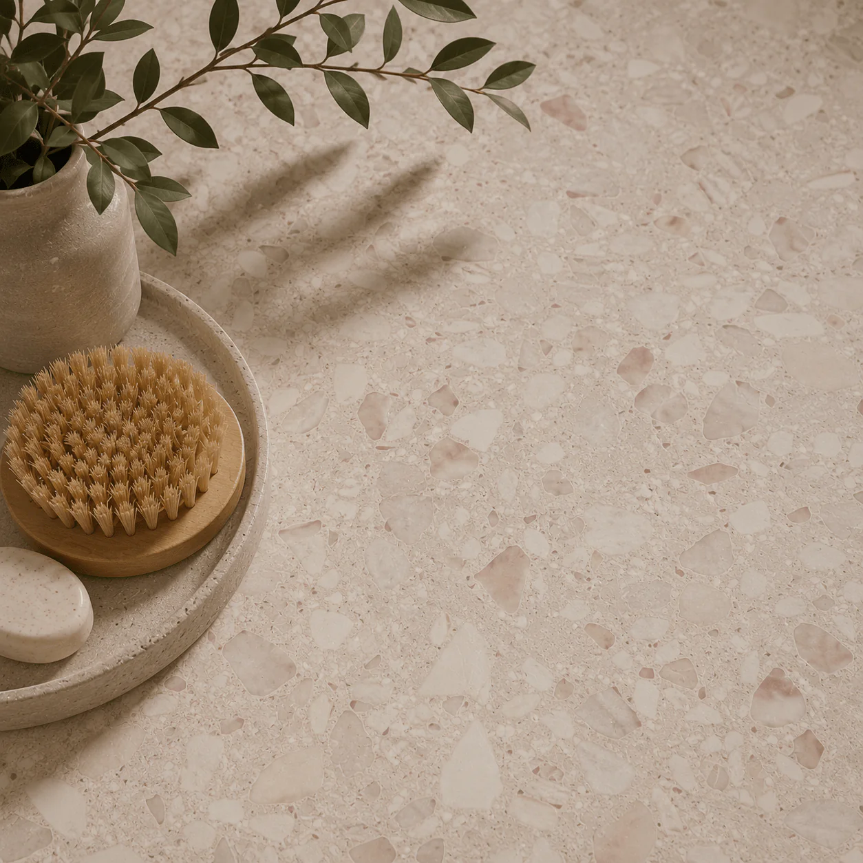 Terrazzo Beige Matt Rect. 60x60 CM Klinker - Image 3