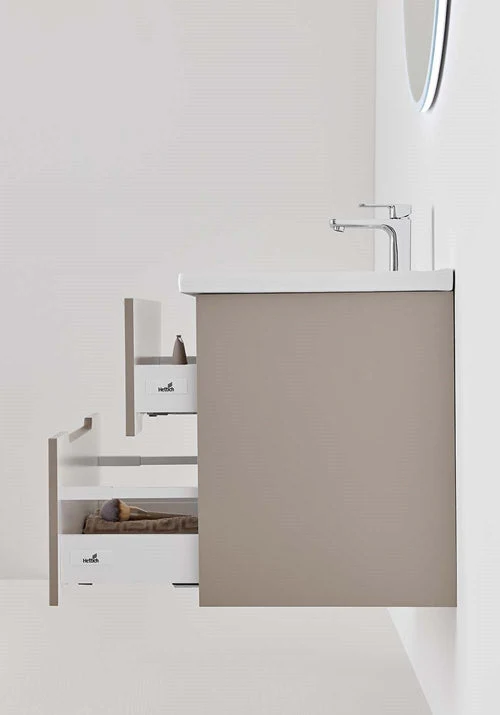 Tvättställsskåp Clay 600 Beige med tvättställ Hafa - Image 4